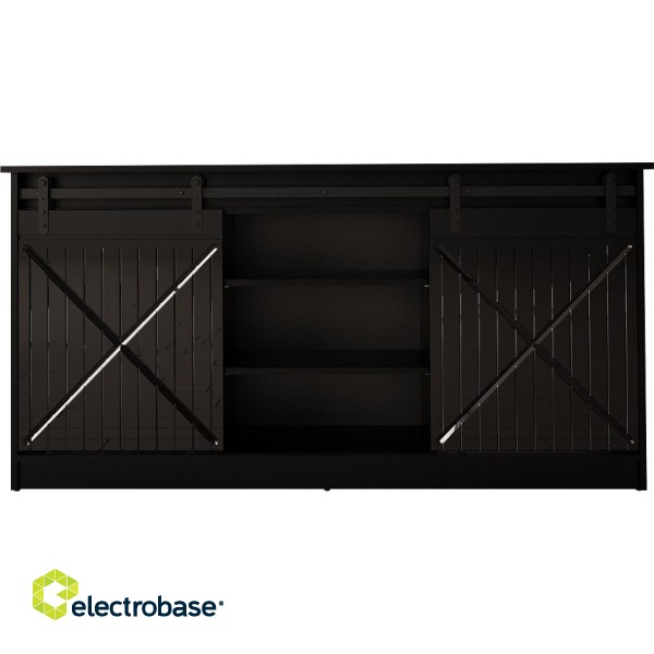 Chest of drawers 160x80x35 GRANERO black/black gloss image 1