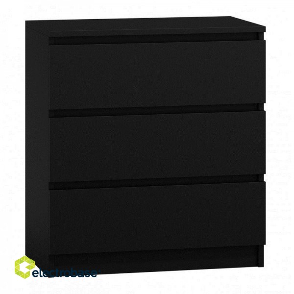 Topeshop M3 CZERŃ chest of drawers image 2