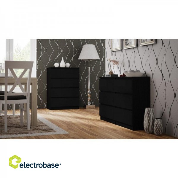 Topeshop M4 CZERŃ chest of drawers image 2