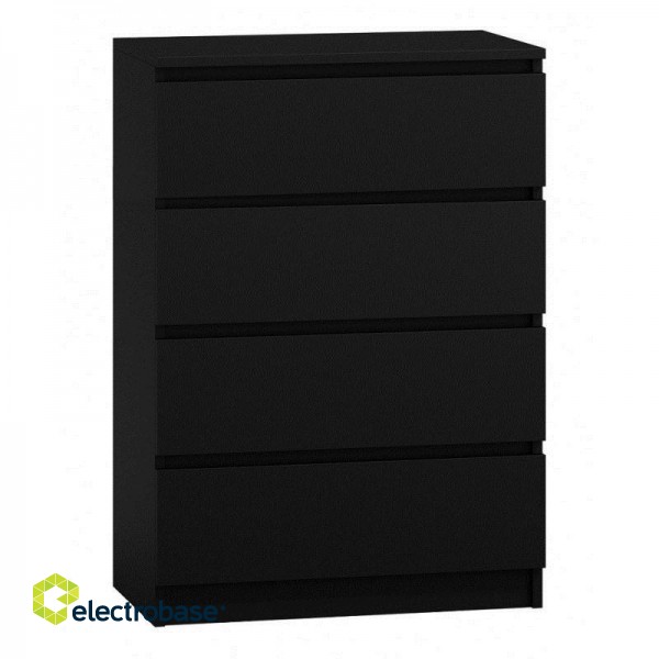 Topeshop M4 CZERŃ chest of drawers image 1