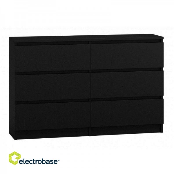 Topeshop M6 120 CZERŃ chest of drawers image 1
