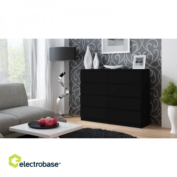 Topeshop M8 120 CZERŃ chest of drawers image 2