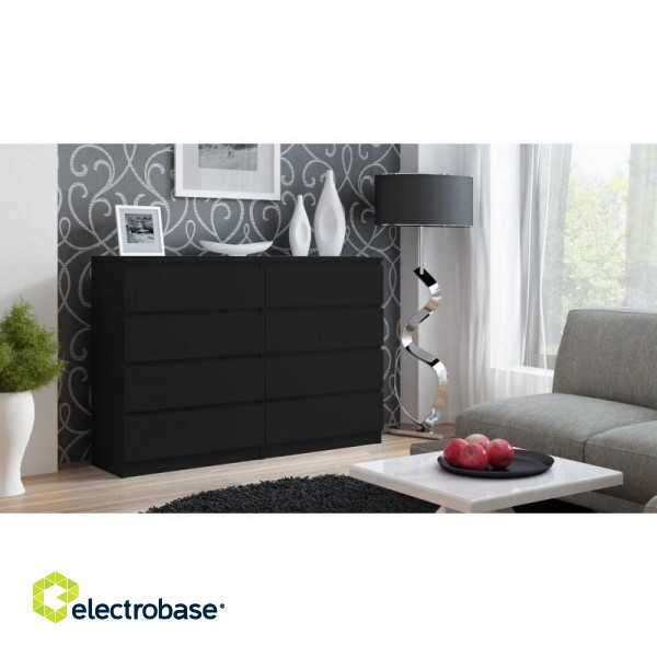 Topeshop M8 140 CZERŃ chest of drawers image 2