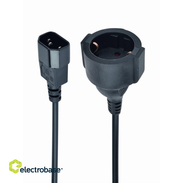 Gembird PC-SFC14M-01 power adapter IEC320 C14 -> SCHUKO (F) on a 15 cm cable paveikslėlis 4