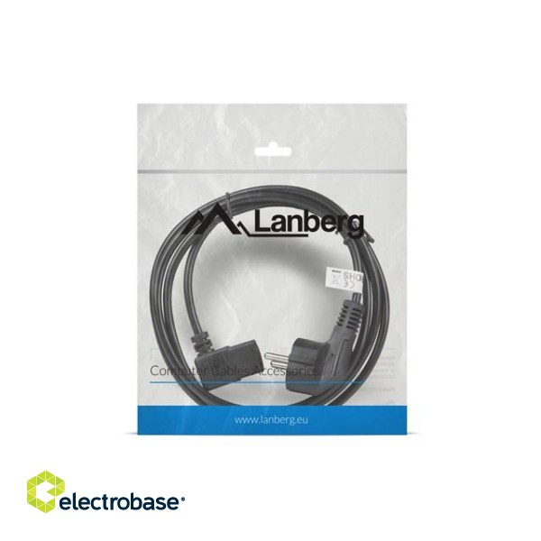 Lanberg CA-C13C-12CC-0018-BK power cable Black 2 m C13 coupler CEE7/7 paveikslėlis 3