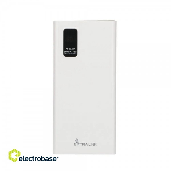 Extralink EPB-067W 10000mAh White | Power Bank | Power bank, Fast Charging, USB-C фото 4