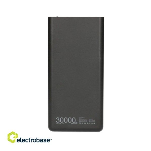 Extralink Powerbank EPB-112 30000mAh Black Power bank, USB-C image 5