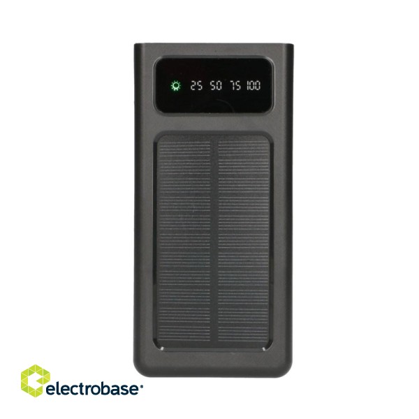 Extralink Powerbank EPB-093 30000mAh Black Solar Power bank, USB-C фото 3