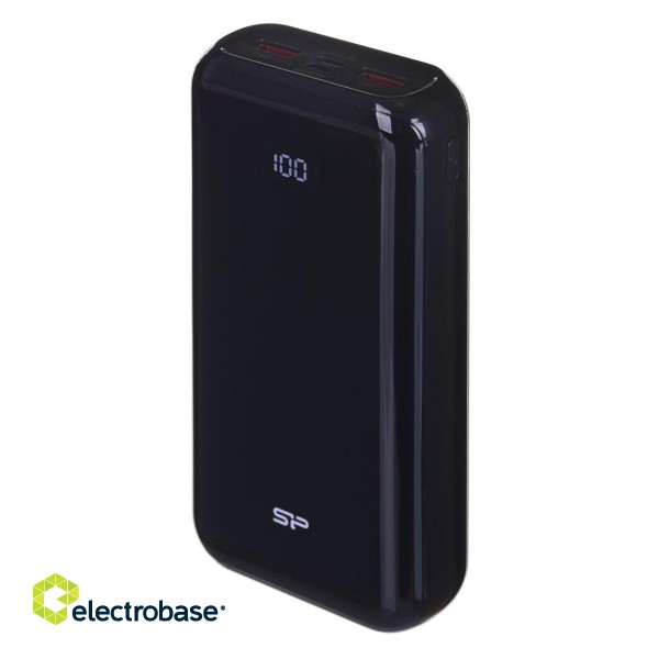 SILICON POWER QS28 Powerbank External battery 20000 mAh 2x USB QC 3.0 1x USB-C PD (SP20KMAPBKQS280K) Black image 1