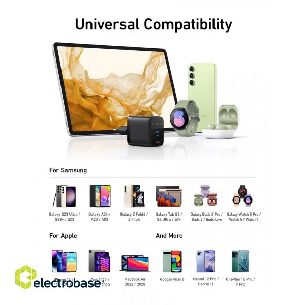 Anker 312 Charger Headphones, Headset, Smartphone, Smartwatch, Tablet Black AC Indoor image 4