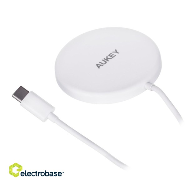 AUEKY Aircore Magnetic LC-A1 Wireless magnetic charger QI USB-C 15W White image 1