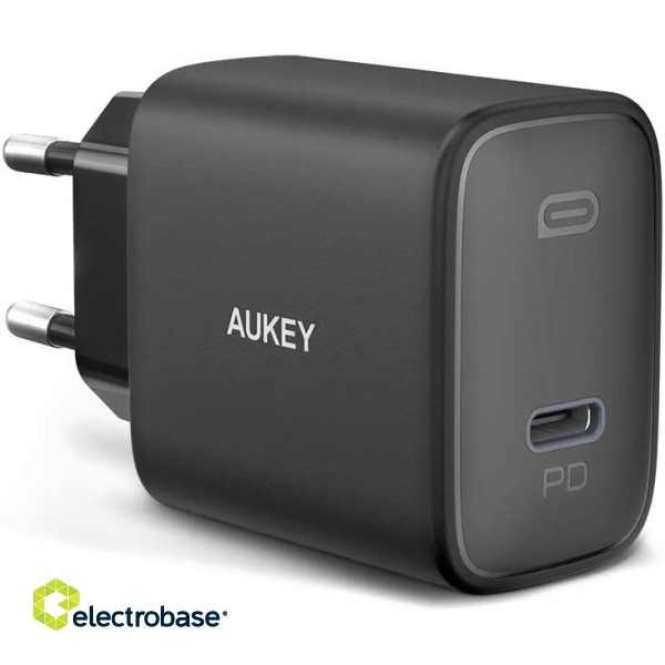 AUKEY PA-F1S Swift mobile device charger Black 1xUSB C Power Delivery 3.0 20W 3A image 1