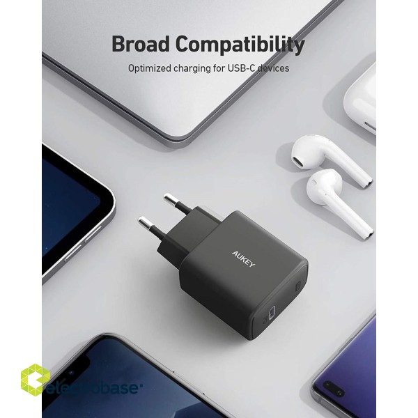 AUKEY PA-F1S Swift mobile device charger Black 1xUSB C Power Delivery 3.0 20W 3A image 3