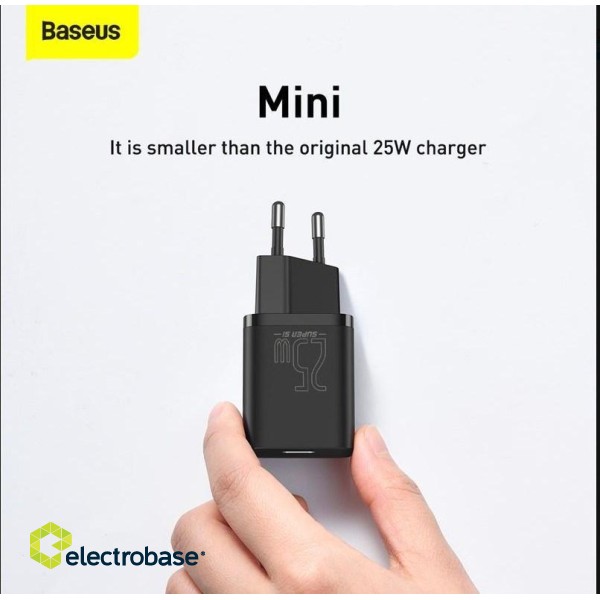 Baseus TZCCSUP-L01 mobile device charger Smartphone Black AC, USB Fast charging Indoor image 4