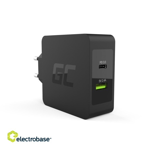 Green Cell CHAR10 mobile device charger Black Indoor image 1