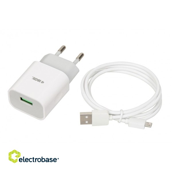 iBOX C-41 universal charger with micro USB cable, white paveikslėlis 2