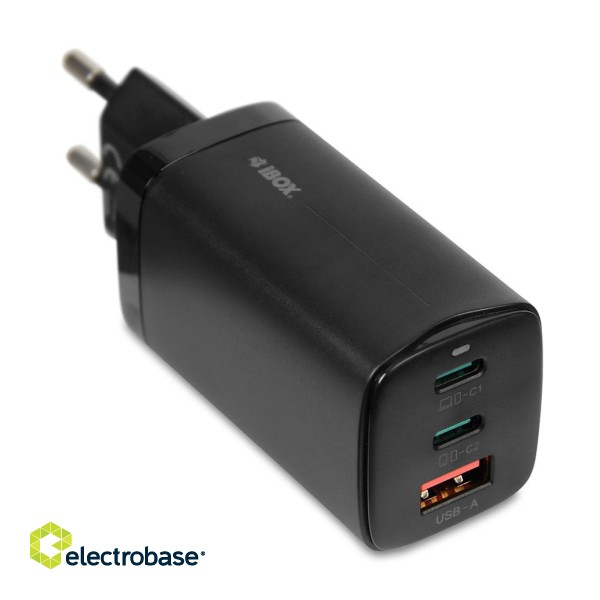 iBOX C-65 Black, GaN 65W universal charger image 9