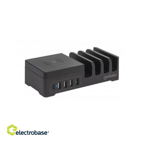 Manhattan 102230 Power station 1x USB-C PD, 1x USB-A, Black image 2