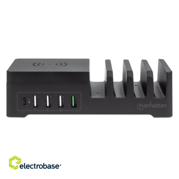 Manhattan 102230 Power station 1x USB-C PD, 1x USB-A, Black image 3