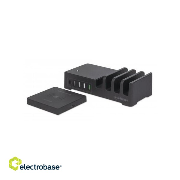 Manhattan 102230 Power station 1x USB-C PD, 1x USB-A, Black image 6