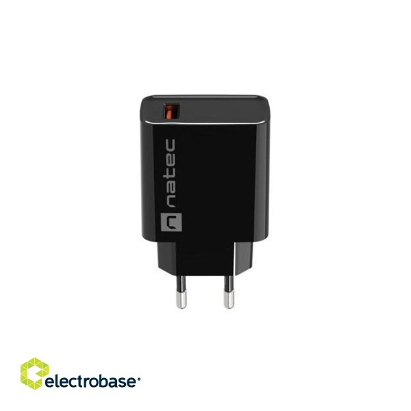 NATEC MAINS CHARGER RIBERA USB-A 18W BLACK фото 6