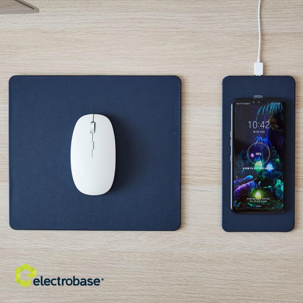 POUT HANDS3 SPLIT - Splitted mouse pad with high-speed charging, dark blue image 3