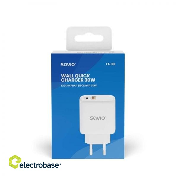 SAVIO LA-06 USB Type A & Type C Quick Charge Power Delivery 3.0 Indoor paveikslėlis 1