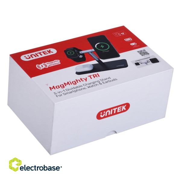 UNITEK MAGNETIC CHARGER 3IN1,IPHONE,15W,P1212A paveikslėlis 9