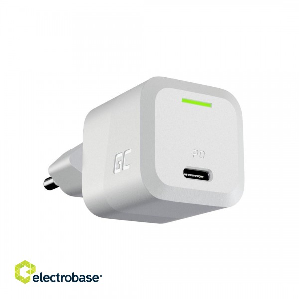 USB Charger Green Cell PowerGaN 33 W PD 3.0 QC 3.0 1x USB-C white image 3