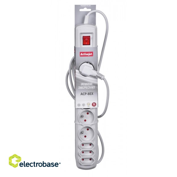 Activejet APN-8G/3M-GR power strip with cord image 3