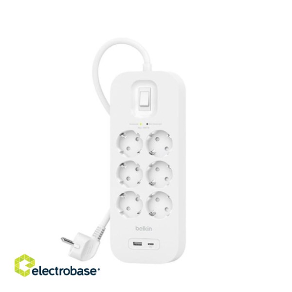 Belkin Connect White 6 AC outlet(s) 2 m paveikslėlis 1