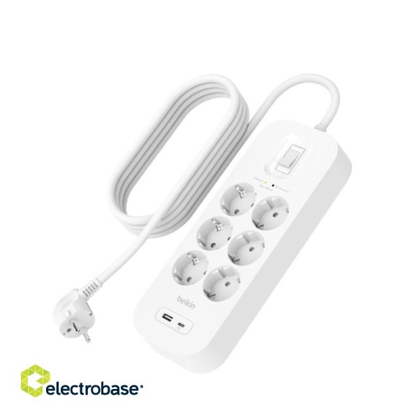 Belkin Connect White 6 AC outlet(s) 2 m paveikslėlis 3