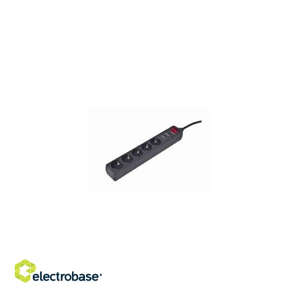 EnerGenie SPG5-C-15 surge protector Black 5 AC outlet(s) 250 V 4.5 m paveikslėlis 1