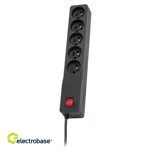 LESTAR ZX 510 G-A K.:CZ 5,0M surge protector Black 5 AC outlet(s) 230 V 5 m