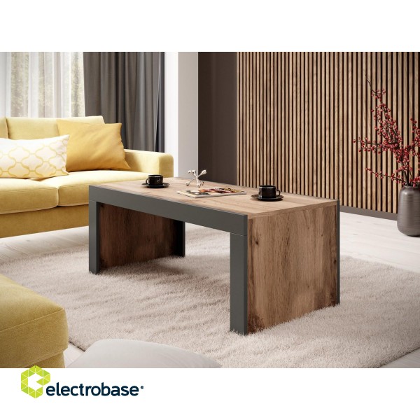Cama MILA bench/table 120x60x50 oak wotan + anthracite paveikslėlis 2