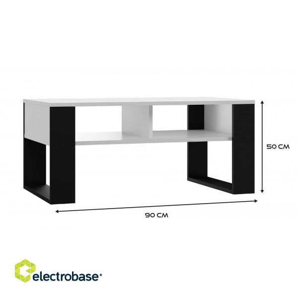 Topeshop MODERN 2P BIEL CZ coffee/side/end table Coffee table Rectangular shape 2 leg(s) paveikslėlis 3
