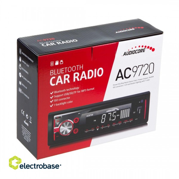 Radio Audiocore AC9720 B MP3 / WMA / USB / RDS / SD ISO Bluetooth Multicolor, APT-X technology фото 5