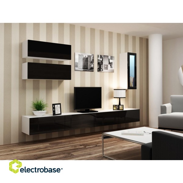 Cama Living room cabinet set VIGO 12 white/black gloss image 1