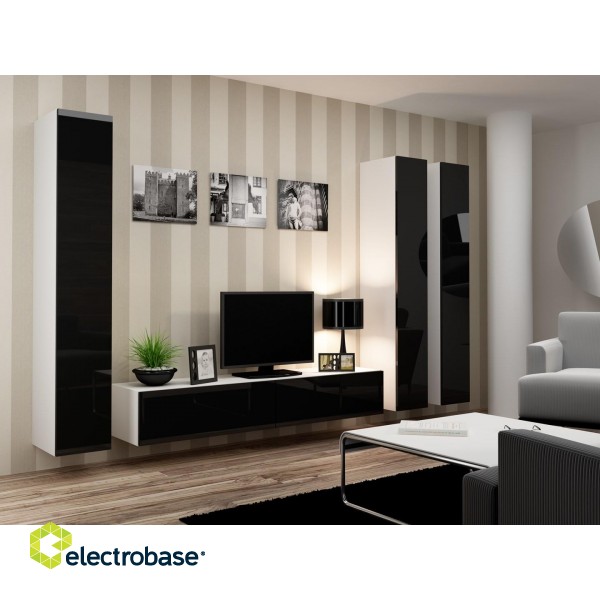 Cama Living room cabinet set VIGO 1 white/black gloss