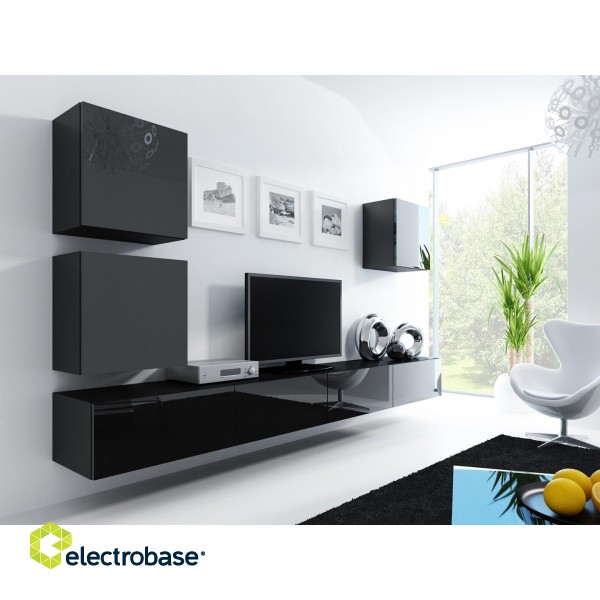 Cama Square cabinet VIGO 50/50/30 black/black gloss фото 3