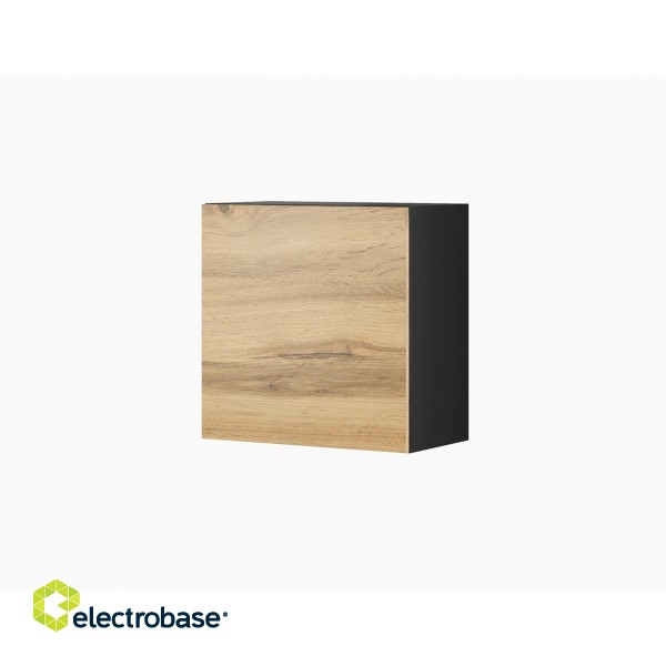 Cama square cabinet VIGO 50/50/30 black/wotan oak paveikslėlis 1