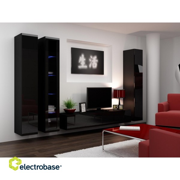 Cama Living room cabinet set VIGO 2 black/black gloss image 1