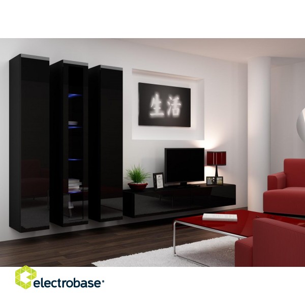 Cama Full cabinet VIGO '180' 180/40/30 black/black gloss image 9