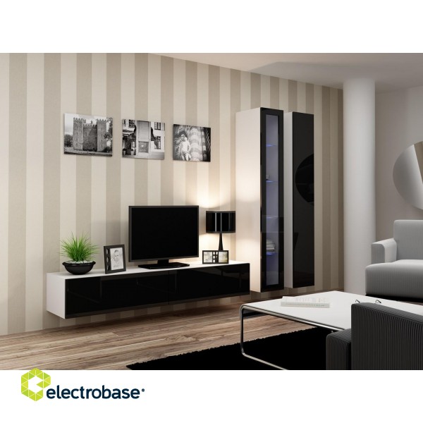 Cama Living room cabinet set VIGO 3 white/black gloss