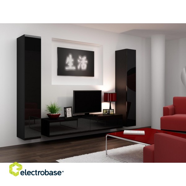 Cama Living room cabinet set VIGO 4 black/black gloss image 1