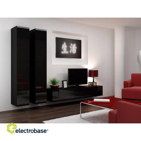 Cama Living room cabinet set VIGO 4 black/black gloss image 2