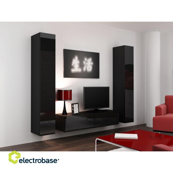 Cama Living room cabinet set VIGO 9 black/black gloss фото 2