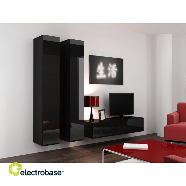 Cama Living room cabinet set VIGO 9 black/black gloss фото 1