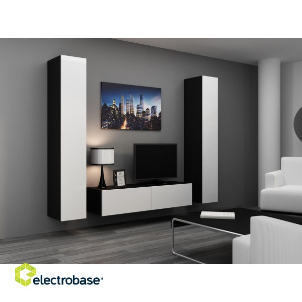 Cama Living room cabinet set VIGO 9 black/white gloss image 2
