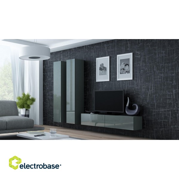 Cama Living room cabinet set VIGO 9 grey/grey gloss